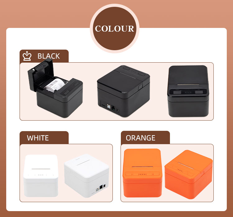 1- 2 Inch Wireless Bluetooth Thermal Printer for Multi-Language Receipts and Barcodes