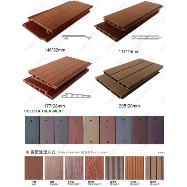 Durable Pest Resistant 3d Wall Cladding Panels Outdoor Composite Wood Flooring 146 X 20mm