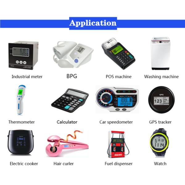 7 Segmental Digital Solar Inverter LCD Display Screen Black VA -20-70C with and Driver IC CS1621