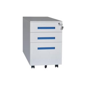 China Metal Office Furniture 3 Drawers Saving Space Under Desk Movable Cabinet Cupboard on sale