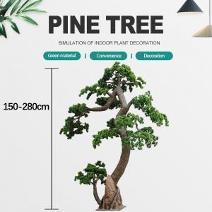 China Large Outdoor Artificial Bonsai Tree 1M 2M 3M Green Pine Plant For Garden Centerpiece Decor on sale