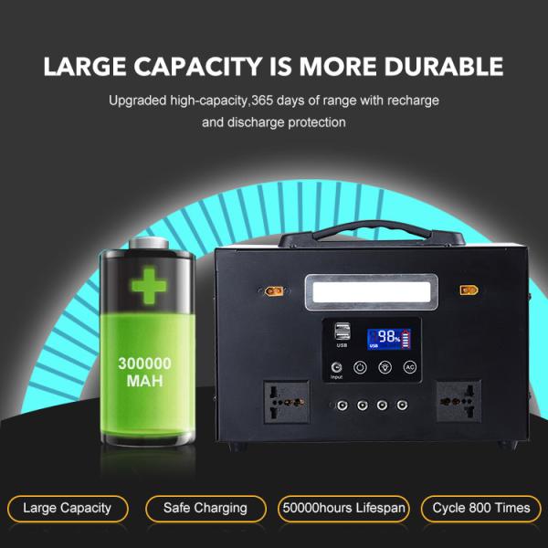 Auto Emergency Portable Power Station Generator Power Bank 768WH 220V