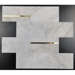 300x300mm Metal Natural Stone Mosaic Tile 4mm Thickness