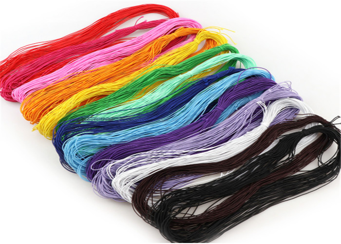 Wholesale Braided Round Elastic Rope / Rubber Elastic Rope White Rubber Materials from china suppliers