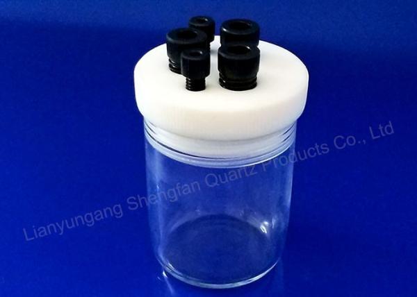 Quality Quartz Glass Threaded Tube Science Lab Glassware Screw Sampling Bottle for sale