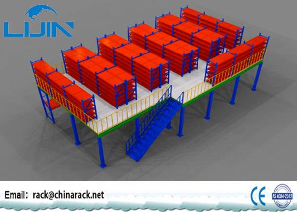Quality Multi Layer Storage Mezzanine Floors , Steel Structure Mezzanine Storage Platform for sale