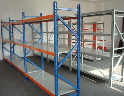 Blue Steel Long Span Racking Quick Assembly For Motorcycle Parts & Accessories Storage