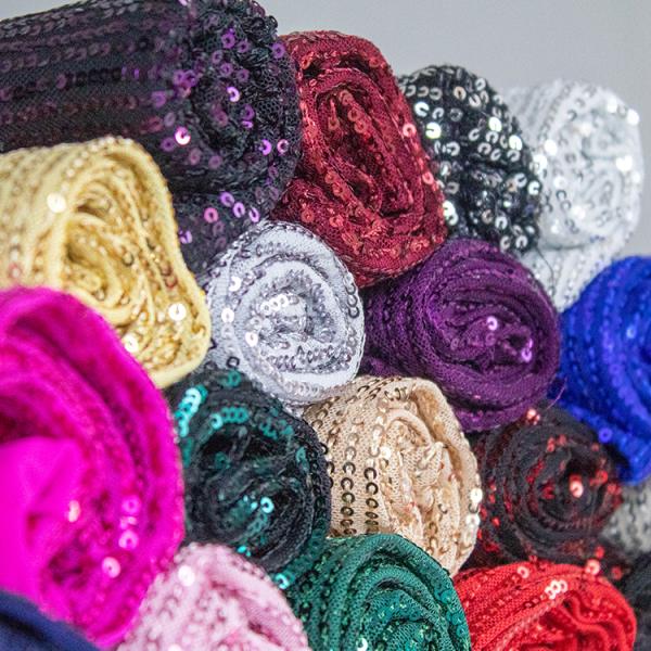 New Design 3mm Polyester Yarn Fabric Vertical Sequins Fabric Stage Party Wedding Decorative Sequin Fabrics