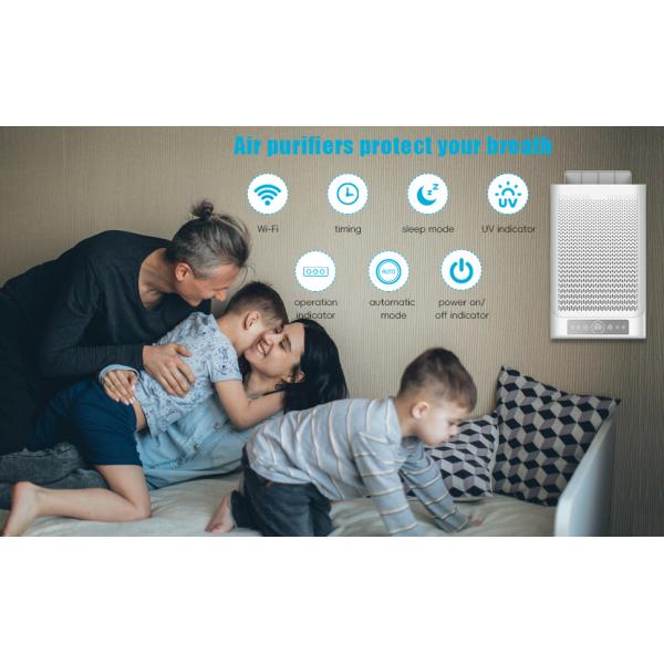 Air Quality Home Air Purifier Humidifier H12 HEPA Customized For Smoking Indoors