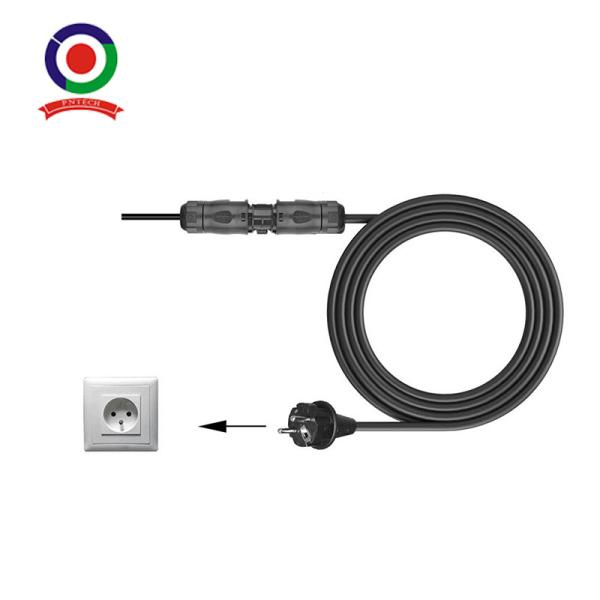 Quality 5m Europe Type Schuko Plug Power Cord For Microinverter Balcony PV Solar System for sale