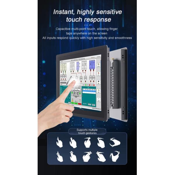 21.5 Inch LCD Industrial Monitor Ip65 Panel Wall Mount Embedded Capacitive Touch Screen Display Industrial Panel Pc