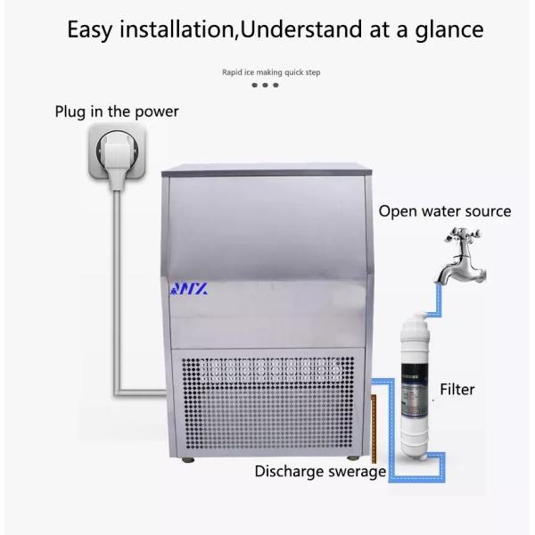 Danfoss Compressor Ice Cube Making Machine For Coffee Shop / Convenience Store