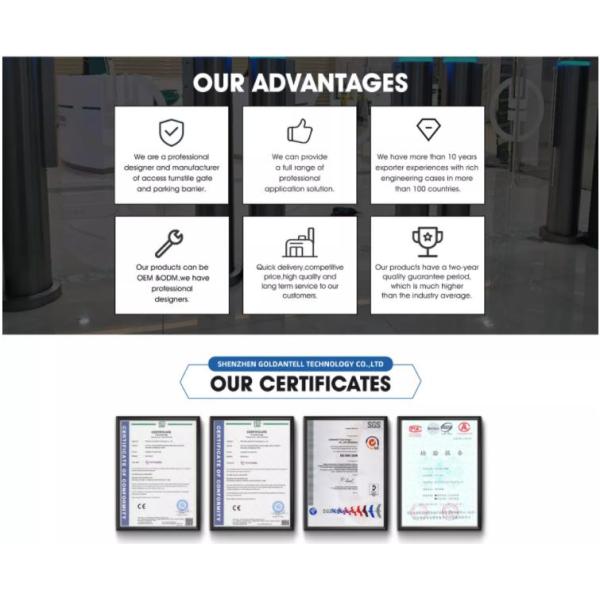 CE Approved Fast Swing Barrier Gate with RFID QR Code Reader
