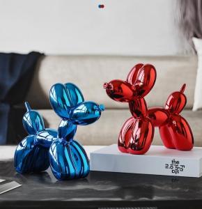 Wholesale Resin balloon dog sculpture nano spray metal texture effect from china suppliers