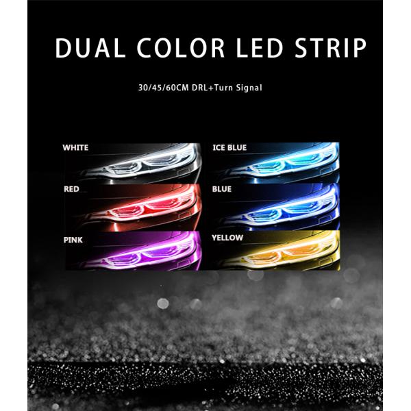 45cm 60CM Drl LED Strip Vehicle LED Work Lights Drl Flexible Led Headlight Strips