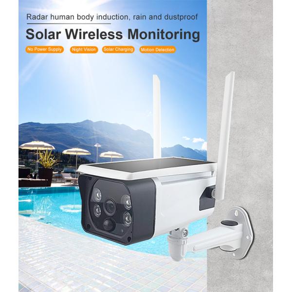 Outdoor Tuya IP67 Solar Powered Security Camera With Motion Sensor