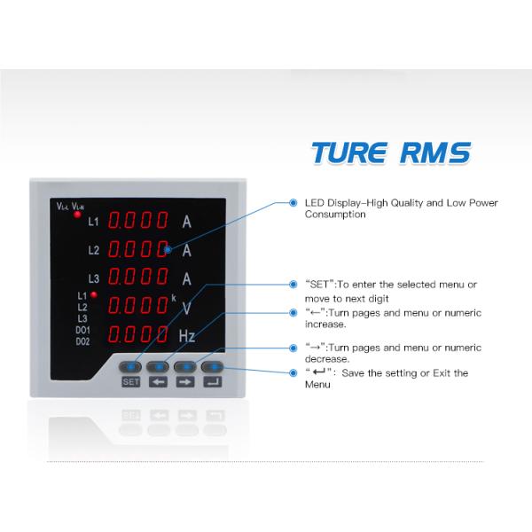 CN-3UIF35 96*96 mm Three Phase A&V&Hz Multi Combined Meter with good quality