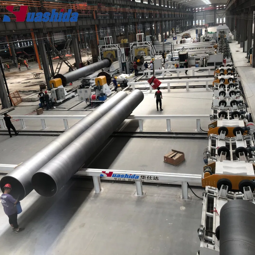 Large Diameter PU Spray Foaming PE Wrapped Preinsulation Pipe Continuous Production Line
