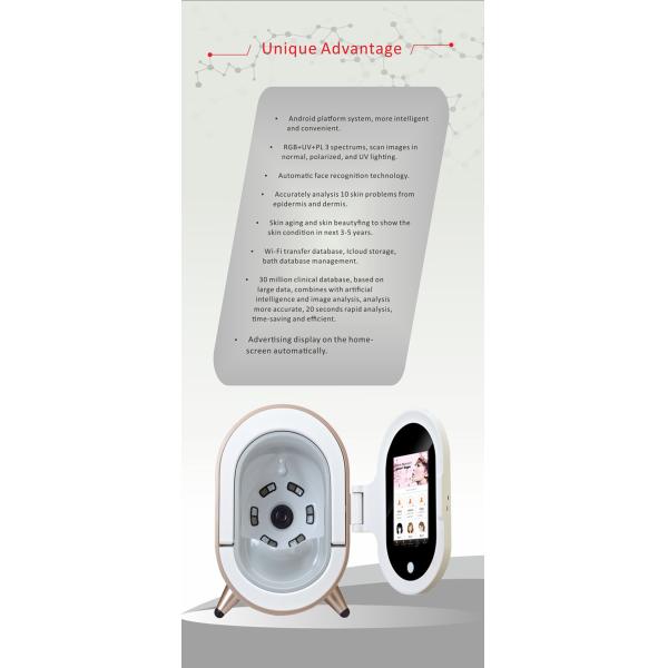 Skin Tester Detector Smart Mirror Skin Analysis Magic Mirror UVB Light 3D Face Analyzer