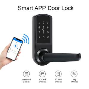 China FCC Keyless Password Door Locks 180mm Smart Door Handle Lock on sale