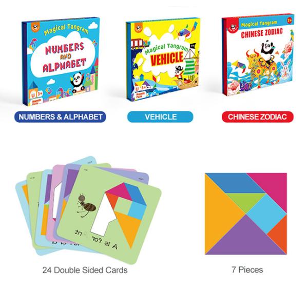 Level Up Magnetic Wooden Tangram Puzzle Educational Games And Puzzles Physical Development
