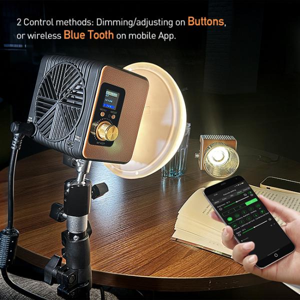 Orange shell 150W handle fill light dual color temperature 2700k-7500k suitable for portrait fill light outdoor