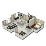 Portable House Foldable Container Home 19X20Ft Expandable Foldable Prefab Mobile