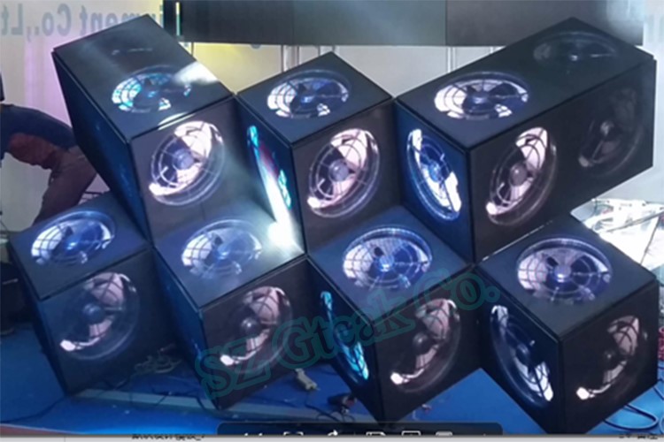 3D effect full color led dj booth