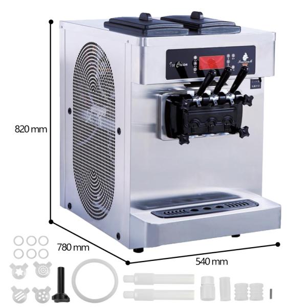 Ice Cream Soft Serve Machine Capacity 20-28L/H Commercial Icecream Maker Ice Cream Making Machine with Factory Price 6 Quart Capacity and English