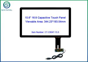 RS232 / I2C USB Touch Screen Panel With Projected Capacitive Technology 15.6 Inch