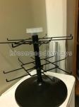Black 2 - Tier Spinner Rack Display Stand 16 Hooks Swivel Display Rack For