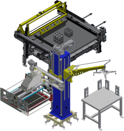 6-layer Double-channel Gantry Palletizer Per Minute For Grapefruit Juice Beverage Production Line