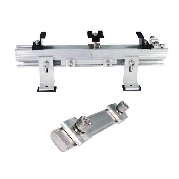 Aluminum Solar Metal Tin Roof Mounting System For Rail L Feet Clamp Grounding Clip Grounding Lug