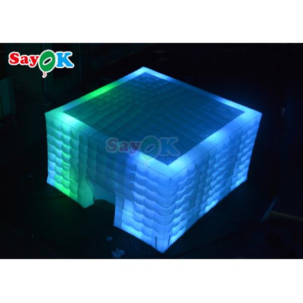 Customized Air Cube Tent Inflatable Nightclub Wedding Photo Booth With Colorful LED Light
