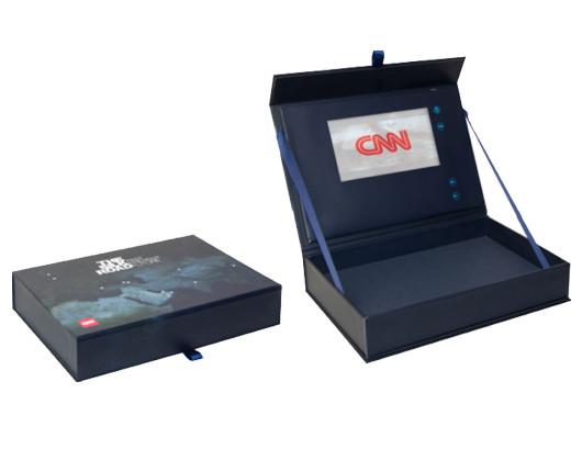 Quality 4.3 inch LCD video display box, LCD video gift box with foam inlay for product for sale