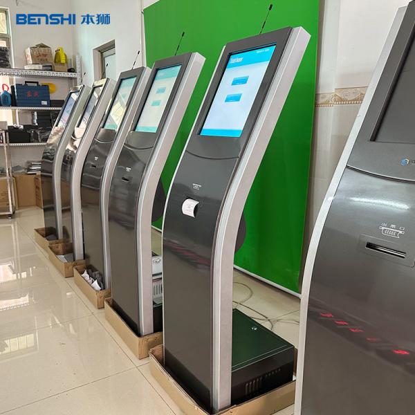 Quality Smart Queue Management Kiosk Digital Signage 17 Inch Stand LED Display for sale
