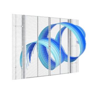 P3.9-7.8Q50T Transparent Glass LED Screen Window Wall