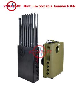 China 16 Band 12000mAh 25m Mobile Phone Signal Jammer ICNIRP GPS WiFi Signal Jammer on sale