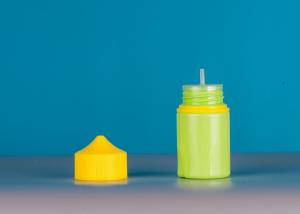 60ML Plastic Green Dropper Bottle E-Liquid Applicator Squeezable Bottles with Childproof Twist Top Cap for Electronic