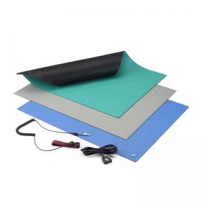 Wholesale Acid And Alkali Resistant Blue Black Green Grey Vinyl ESD Mat 3 Layer Dissipative from china suppliers