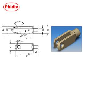 Different Dimensions Of Gas Spring Carbon Steel Clevis