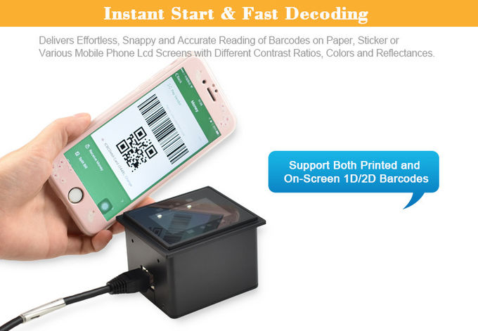 Fixed Mobile QR Code Reader Turnstile Kiosk Barcode Scanner Module