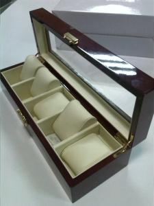 China Wooden Watch collection boxes for 5pcs watch on sale