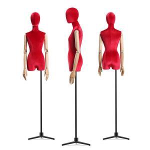 Wholesale Fashion Female Display Mannequin Tailor Torso Half Body Mannequin With Base Women Style Stand Material Adults from china suppliers
