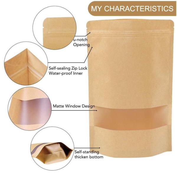 Matte Window k Packaging Bags , 25-2500g Frosted k Bag