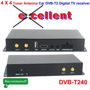 China DVB-T240 4 x 4 Siano Tuner Diversity Antenna Car dvb-t2 digital receiver on sale