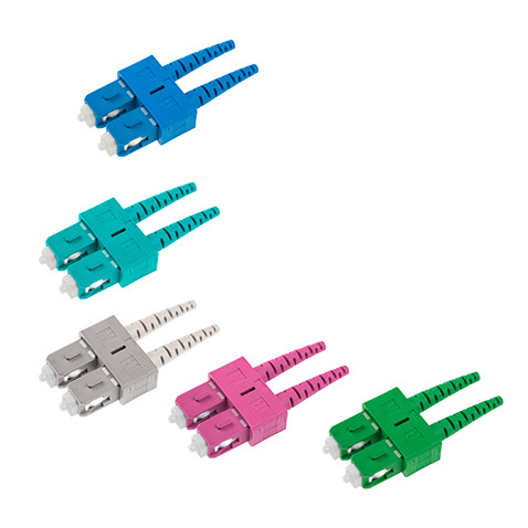 Multipurpose Sc Duplex Fiber Connector Blue Pink Color ROHS Approved