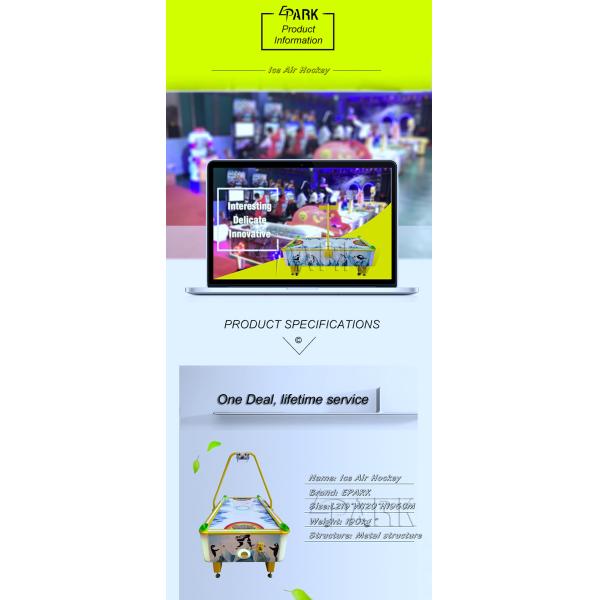 Air Hockey Table Game 2 Player / Video Arcade Game Machines With Electronic Scorer