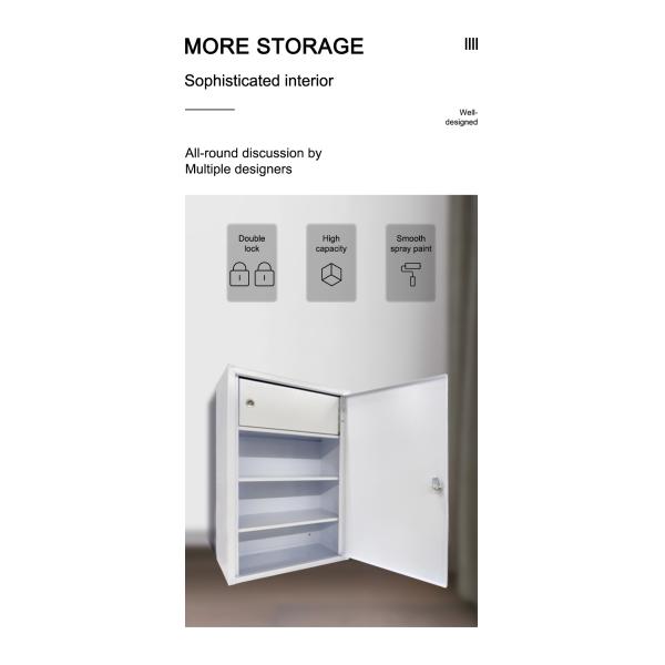 Empty Metal First Aid Cabinet , Medical Storage Cabinet With Drawer