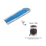 Blue Lightweight Flannel Sleeping Bag Semi Rectangular Backpacking Sleeping Bag